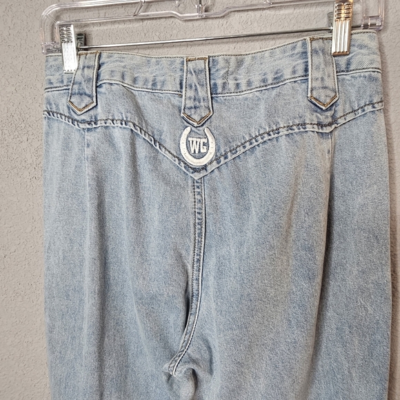 Western Gringa Bareback Jeans 28 / 36 Blue Bootcut Cowgirl Country Horseshoe - Picture 8 of 12
